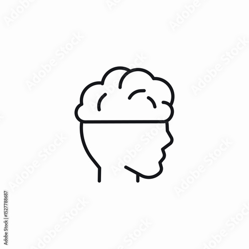 human mind power icon sign vector