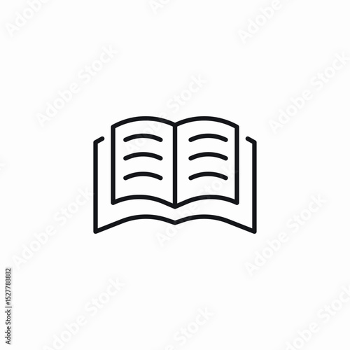 large open book icon sign vector