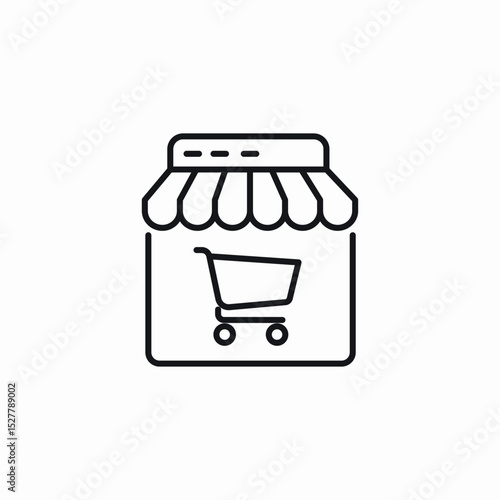 local store icon sign vector