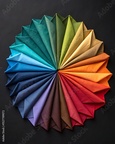 Colorful Fabric Fan Arrangement