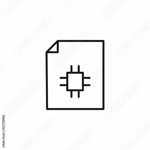 microchip file icon sign vector