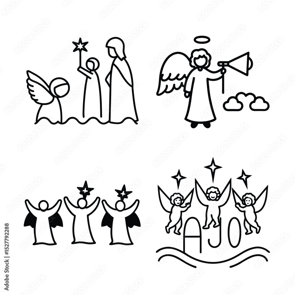 Jesus line art various activities Jesus line art various activities