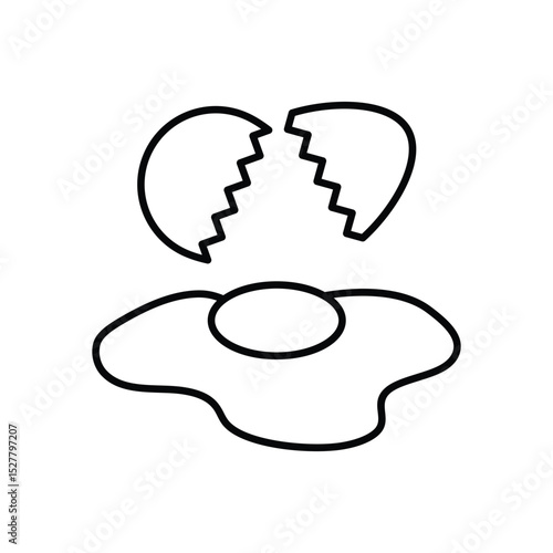 Fried Egg Vector icon