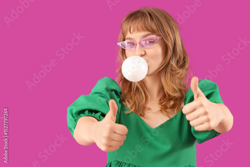 Beautiful young woman with ...