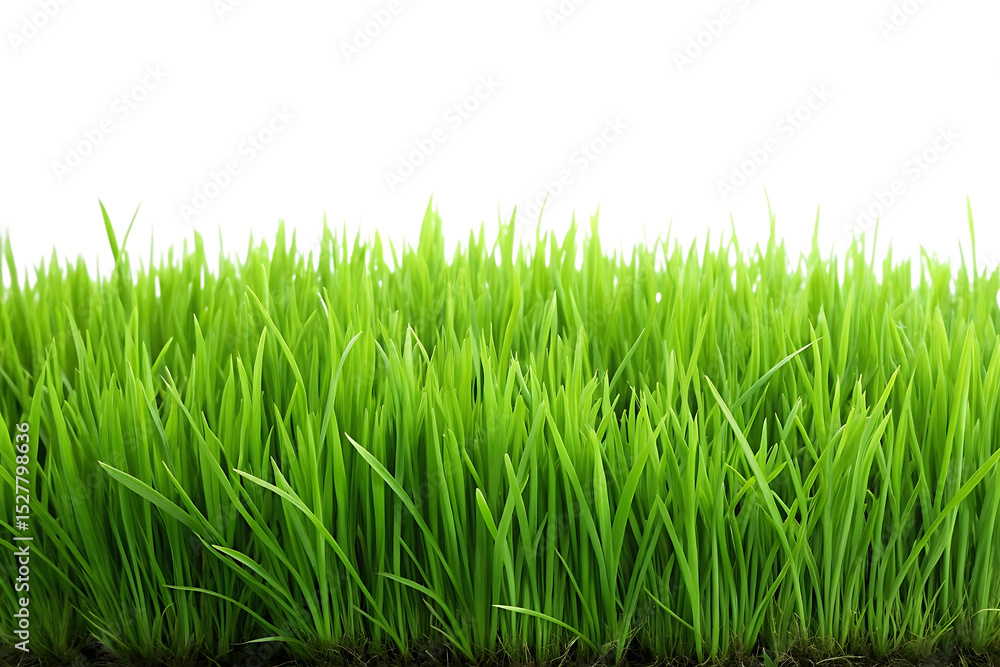 Obraz premium Vibrant Grass Field Isolated High-Quality Transparent Image.