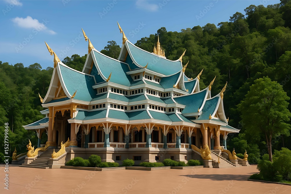 Obraz premium Majestic Temple in Forest Hills