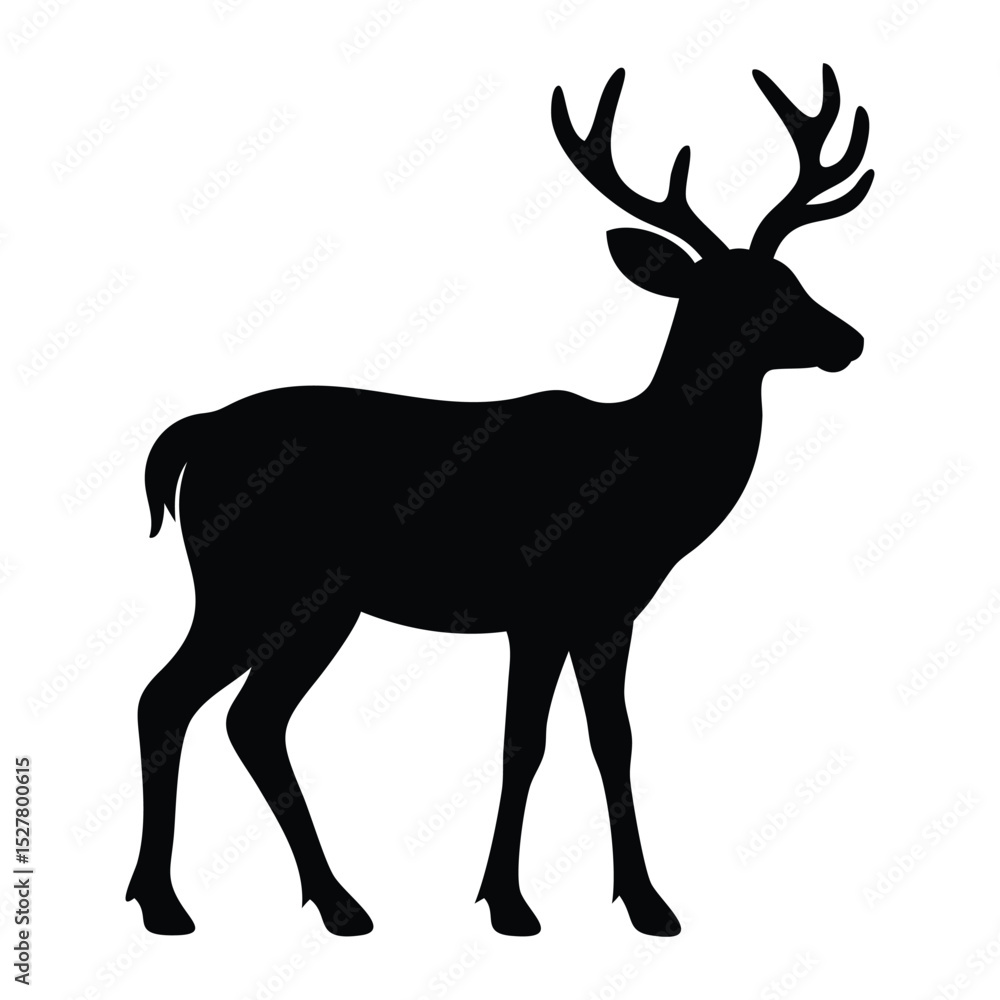 Fototapeta premium deer silhouette vector ,ai generator