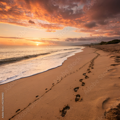 sunset on the beach