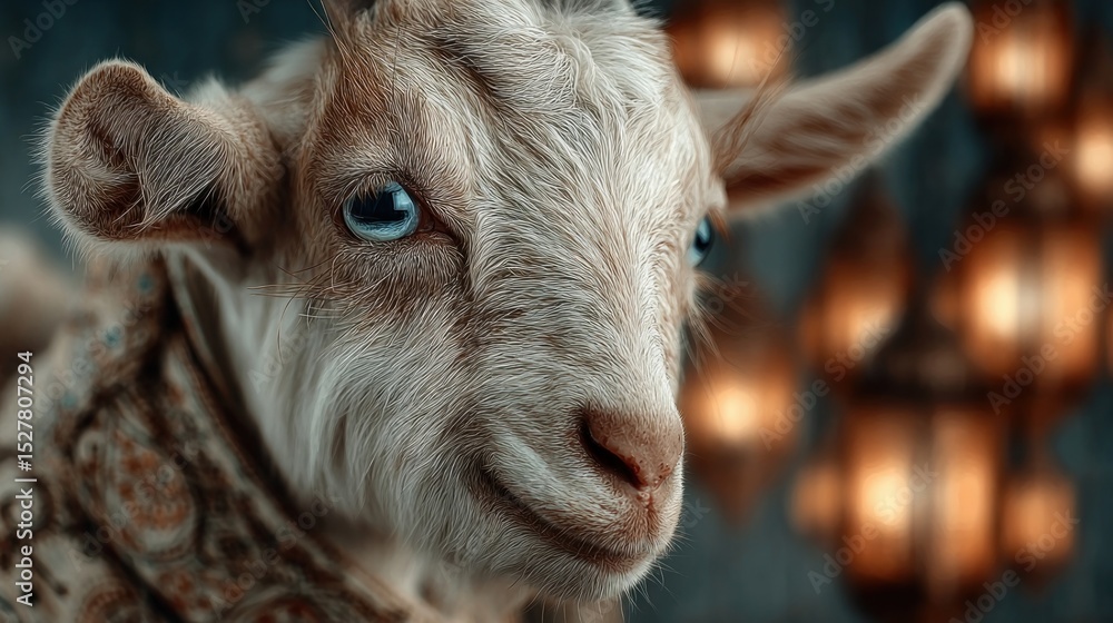 Fototapeta premium Goat Qurban Eid al-Adha Islamic background