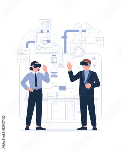 Virtual reality industrial training simulation
