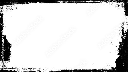 Grunge textured frame vector illustration border. Background or mask stock photo. 