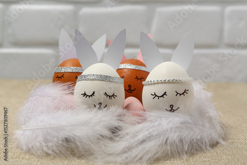 Handmade easter bunny eggs ...