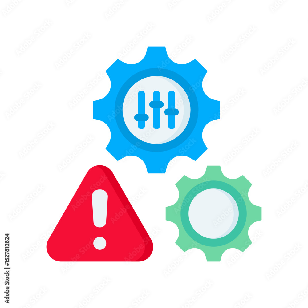 Obraz premium Control flat color icon