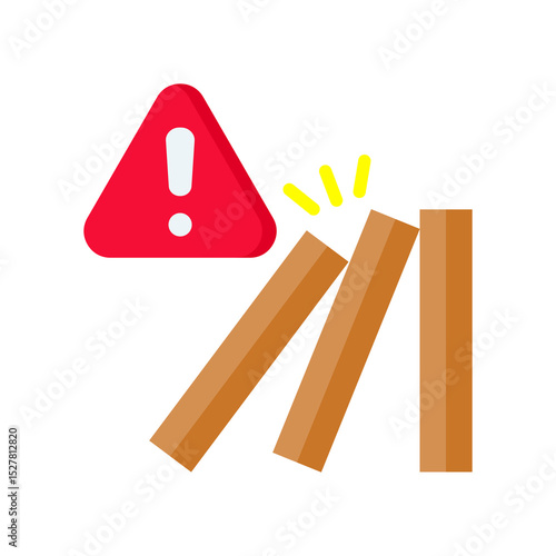 Risk flat color icon