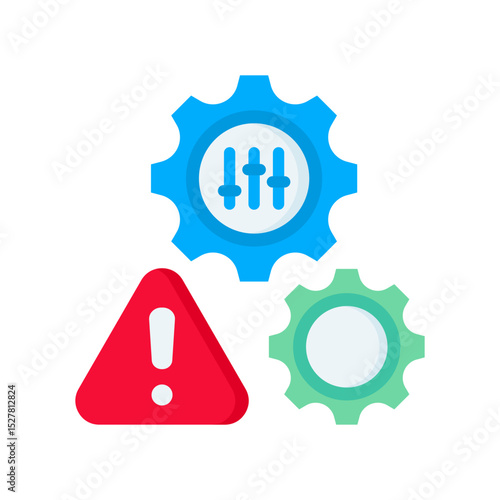 Control flat color icon