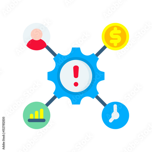 Impact flat color icon