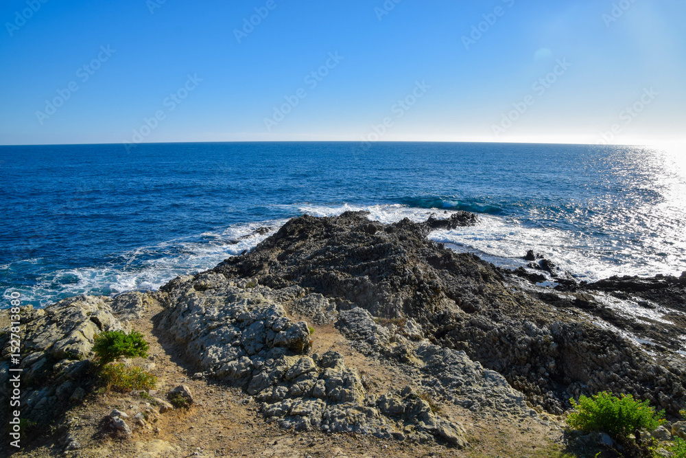 A view of the coast and the Mediterranean Sea in South of France A view of the coast and the Mediterranean Sea in South of France