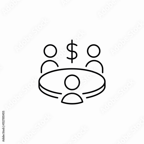 finances meeting icon sign vector