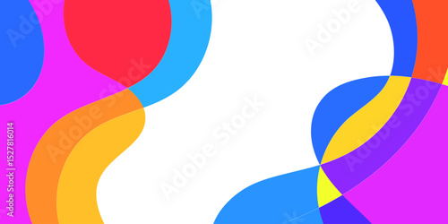 Abstract vibrant colorful shapes