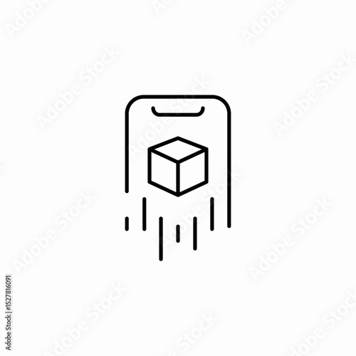 mobile dimensional design icon sign vector