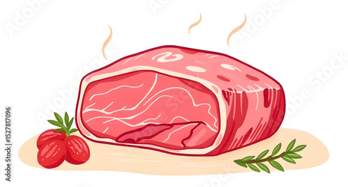 Beef steak, Steak illustration, Grilled steak, Cooked steak, Meat illustration, Steak vector, Juicy steak, BBQ steak, Roasted beef, Medium rare steak, Rare steak, Seared beef, T-bone steak, Ribeye ste