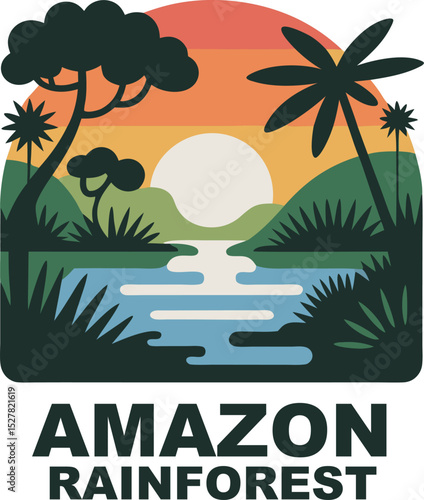 Amazon Rainforest simple logo