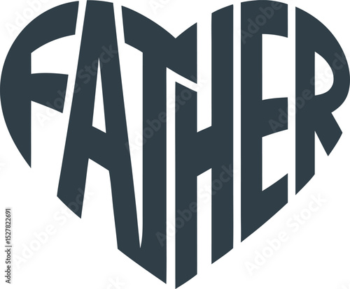 Father's Love heart shape father