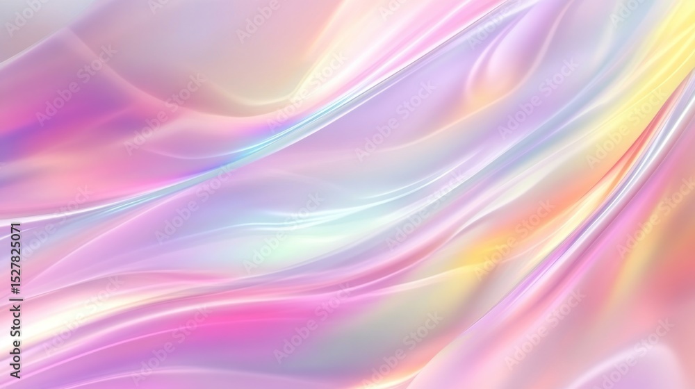 Fototapeta premium Abstract pastel holographic flowing liquid texture.