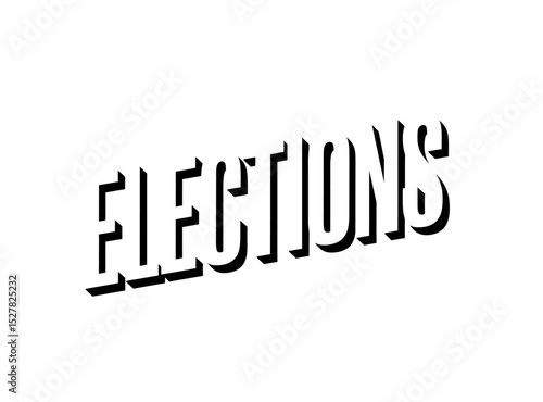Elections logo. Icon vector in black and grey color with white background. Elections elegant style logo icon.