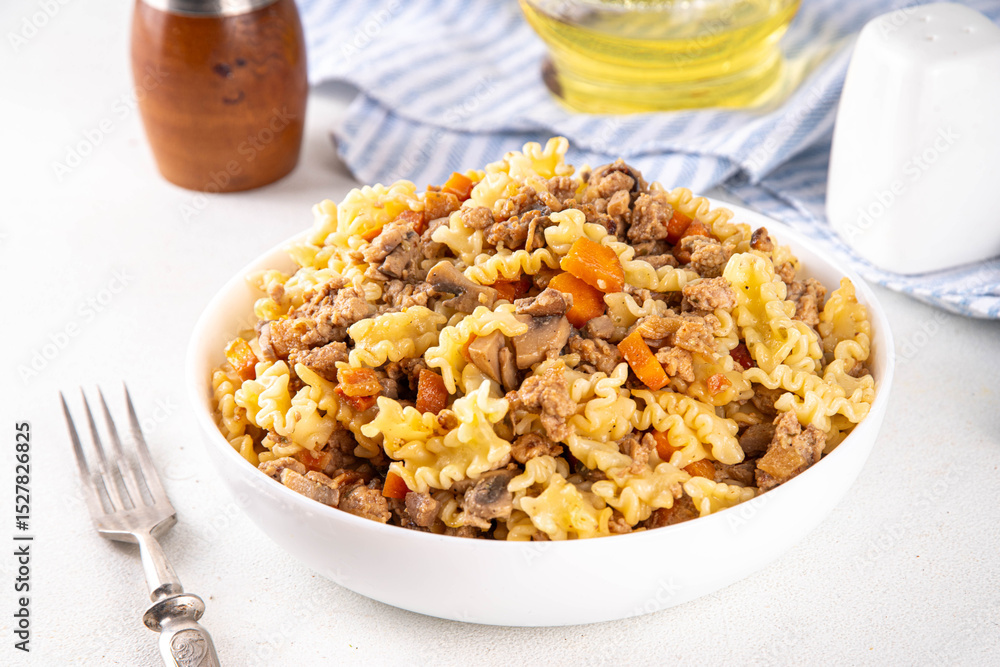 Easy homemade pasta with minced meat Easy homemade pasta with minced meat