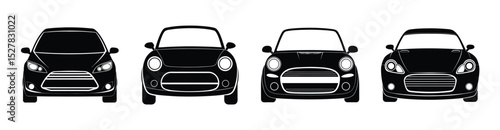 Roadster sports car silhouette vector on white background