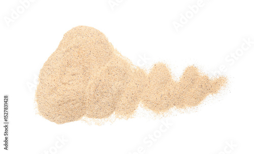 Light beach sand on white b...