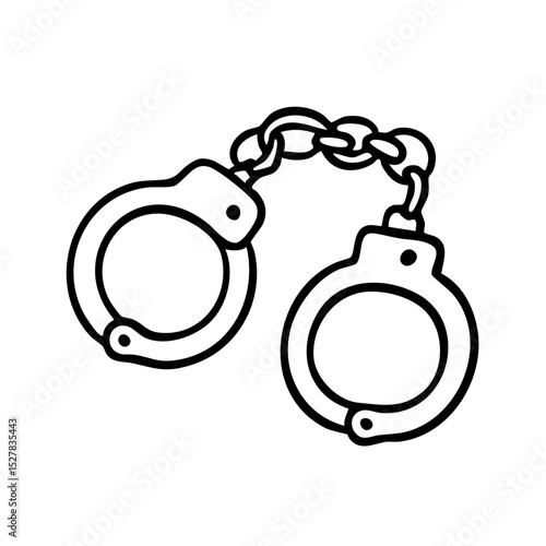 手錠　線画　手書き