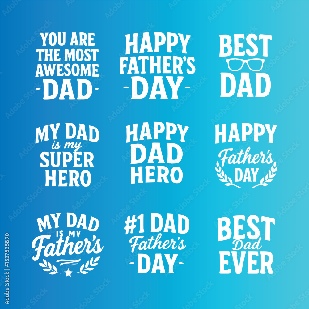 Fototapeta premium Father's Day 2025 Bundle Vol 04 Dad You're My King SVG T-shirt Designs