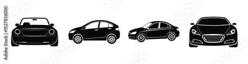 Bold supercar silhouette vector on white background