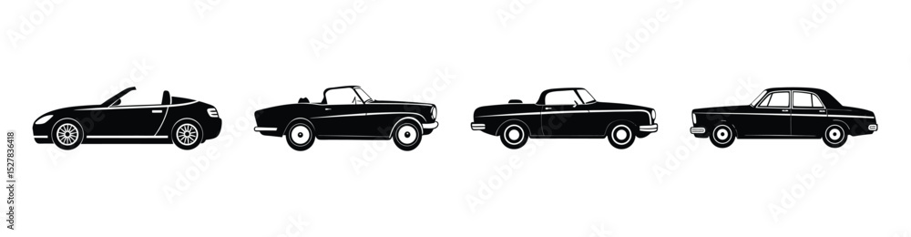 Concept sports car silhouette vector on white background Concept sports car silhouette vector on white background