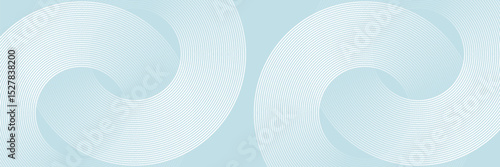 Modern abstract background. Glossy white gradient circle lines. Minimal geometric pattern. Simple graphic elements. Futuristic concept. Suitable for