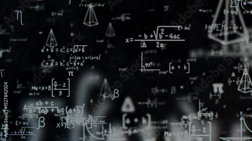 Abstract Mathematical Formula Background Loop | 4K Seamless Science Animation