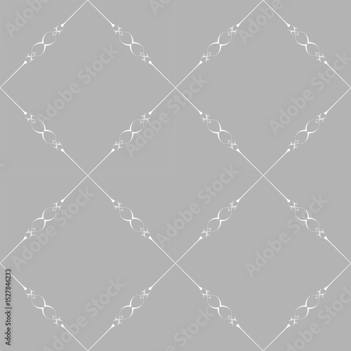 seamless botanical pattern of painted oriental motifs 