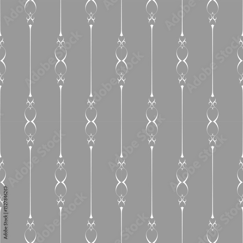 seamless botanical pattern of painted oriental motifs 