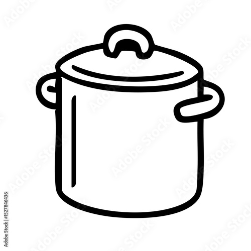 鍋　線画　手書き