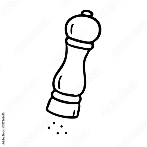 塩　胡椒　線画　手書き