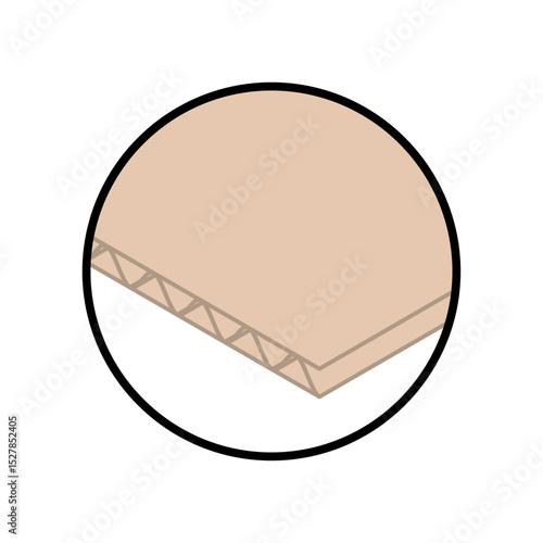One layer of corrugated cardboard