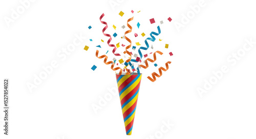 Isolated confetti cannon