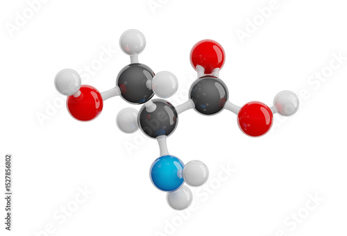Konstfotografi Serine (Ser) molecule isolated on transparent background