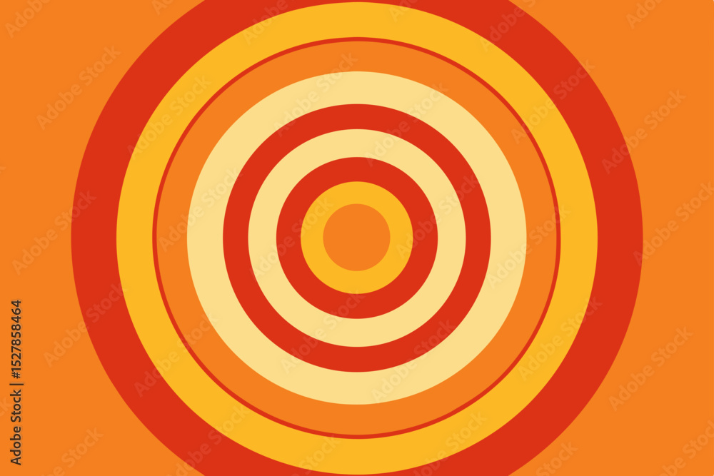 Retro concentric circles abstract background design vibrant orange, red, and yellow hues Retro concentric circles abstract background design vibrant orange, red, and yellow hues