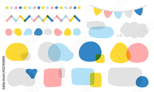 手書きのいろいろ夏色あしらいセット