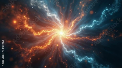 Dynamic swirling colors of energy in a cosmic abstract design for the background