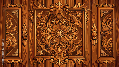 Rich brown wood paneling, seamless vintage texture, timber, aesthetic, detail Very beautiful