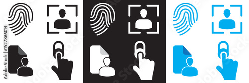 Digital Identity Icon . Cybersecurity, privacy, verification, ID card, access, user security authentication etc. Vector for websites, mobile interfaces,  banner etc. EPS 10
